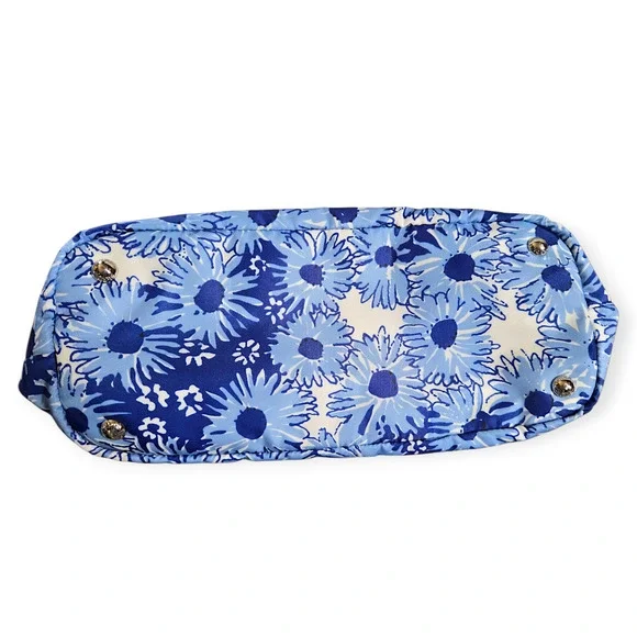 Prada Blue Saffiano Tessuto Zainetto Stampata Floral Nylon Leather Tote Bag - Picture 4 of 9